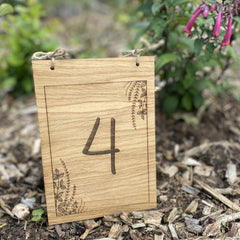 wooden-oak-veneer-table-number-rustic-wedding-design-3|LLWWTABNUMD3|Luck and Luck| 1