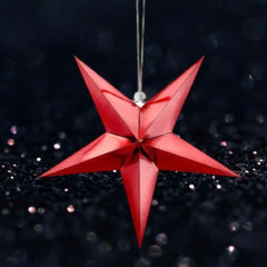 red-paper-hanging-star-decoration-30cm-christmas-wedding|GWP1-30-007M|Luck and Luck| 1