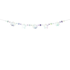 mermaid-iridescent-party-garland-bunting-starfish-and-seashells|GL14-017|Luck and Luck| 4