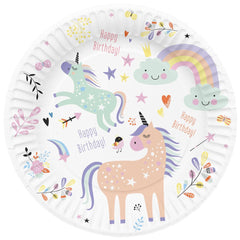 unicorn-and-rainbow-childrens-party-pack-for-6-plates-cups-napkins|LLUNICORNPP|Luck and Luck| 3