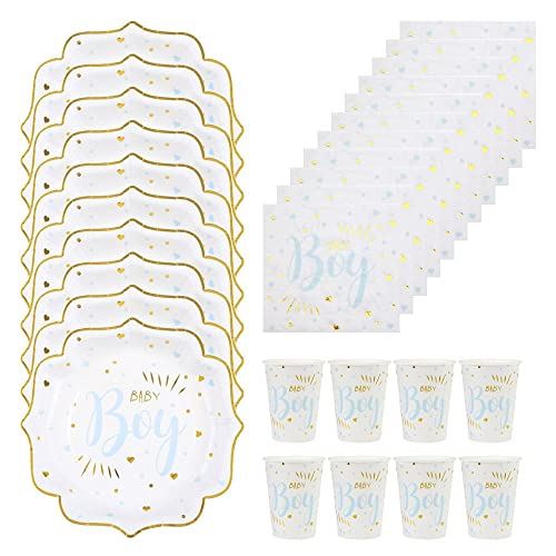 it-s-a-boy-party-pack-plates-cups-and-napkins-for-10|LLITSABOYPP|Luck and Luck| 1