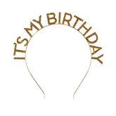 gold-metal-its-my-birthday-headband|LUXE-HEADBAND|Luck and Luck| 1