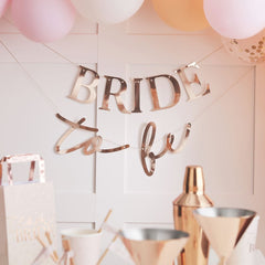 rose-gold-bride-to-be-hen-party-banner-bunting-3m-decoration|HN812|Luck and Luck| 1