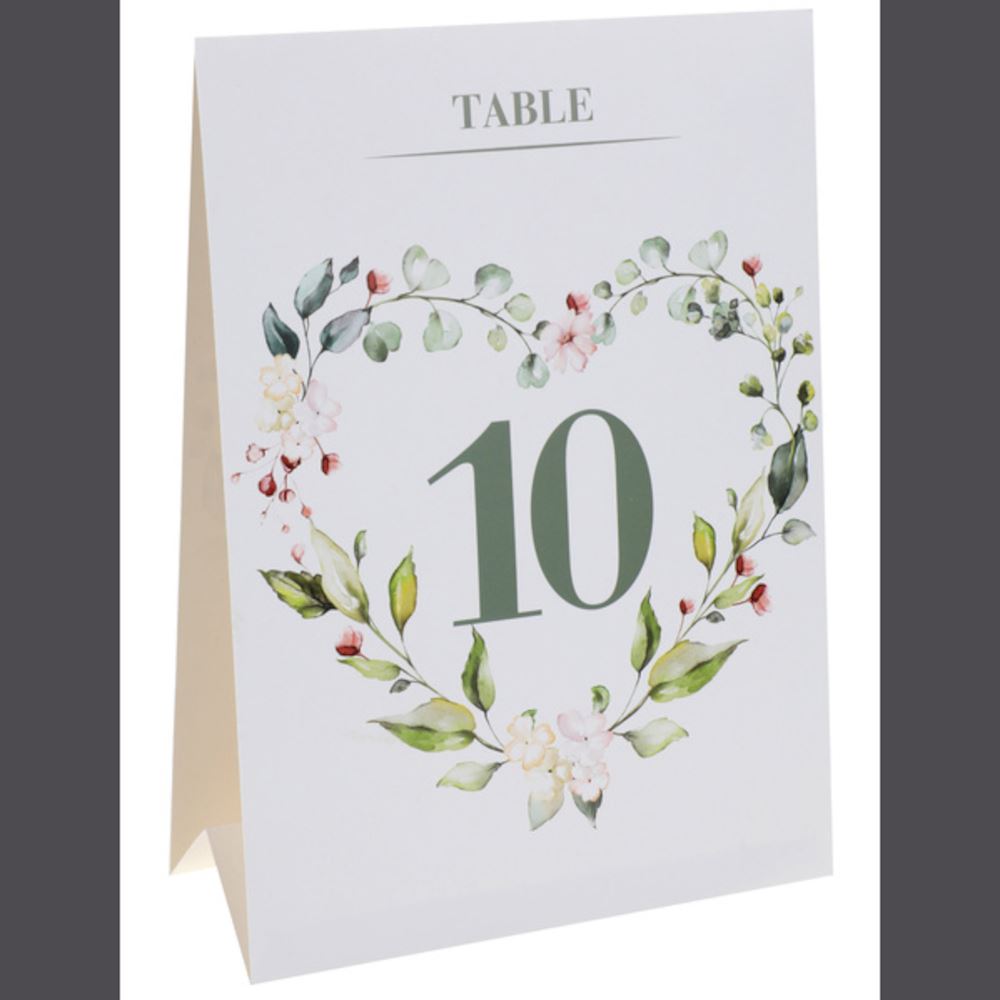 botanical-heart-wreath-table-numbers-1-10|794400000010|Luck and Luck|2
