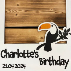 personalised-wooden-photo-booth-frame-with-toucan-design|LLWWPBTOUCAN|Luck and Luck|2
