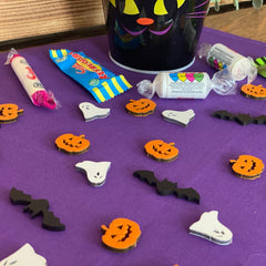 wooden-halloween-pumpkin-ghost-and-bats-table-scatter-decoration|LLWWHALLOWEENTS|Luck and Luck|2