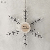east-of-india-rusty-wire-hanging-snowflake-merry-christmas|3508C|Luck and Luck| 1