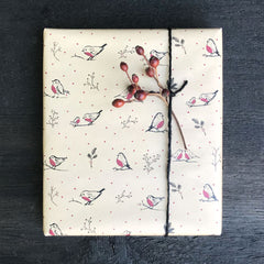east-of-india-robins-christmas-kraft-wrapping-paper-5m|3763V2|Luck and Luck|2