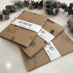 wrapping-paper-kraft-nutcracker-trees-merry-christmas-6-sheets-tags|LLWRAPPINGSETOF6|Luck and Luck| 1
