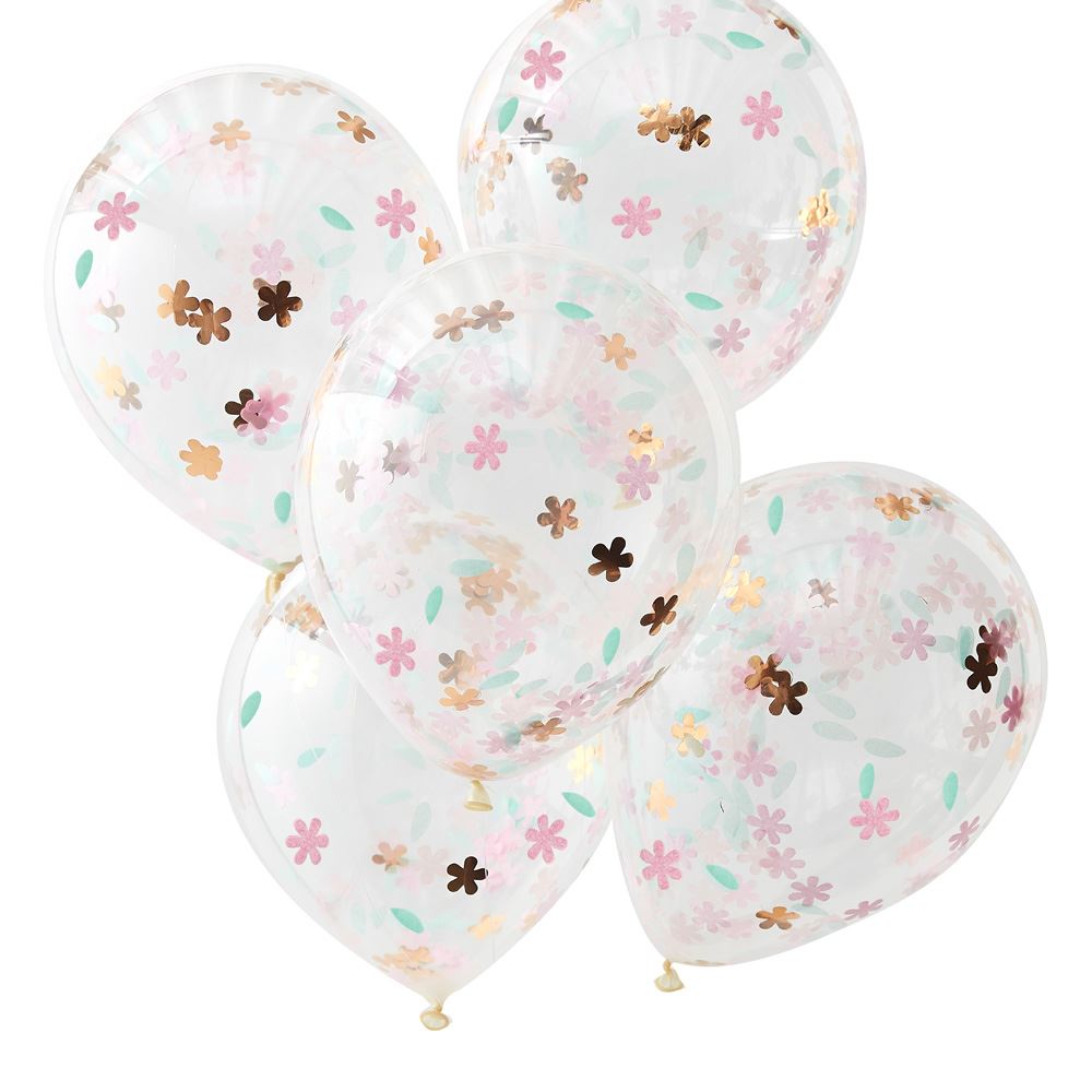 ditsy-floral-confetti-balloons-x-5-birthday-party-decoration|DF812|Luck and Luck|2