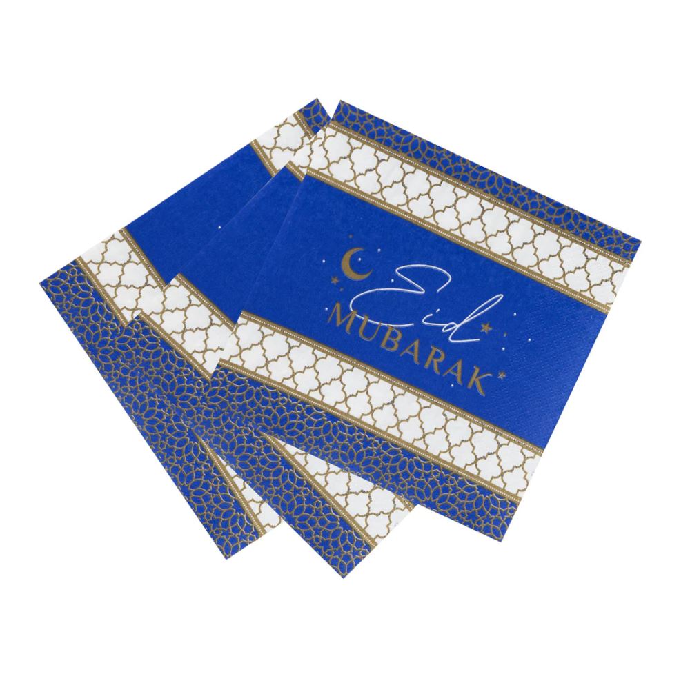 navy-and-gold-eid-mubarak-paper-napkins-x-20|PPG-NAPKIN-EID|Luck and Luck| 3
