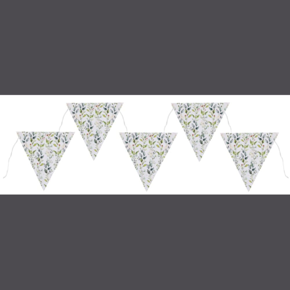 green-botanical-flag-paper-party-bunting-5m|794000000010|Luck and Luck| 1