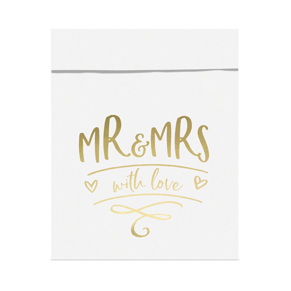 wedding-treat-bags-with-gold-lettering-mr-and-mrs-x-6|TNSP8-019M|Luck and Luck| 4