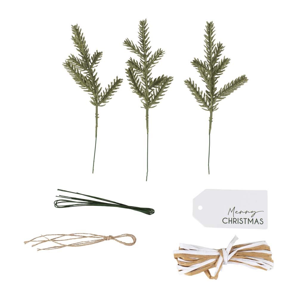 gift-tag-foliage-and-ribbon-christmas-wrap-set|NN-134 |Luck and Luck| 3