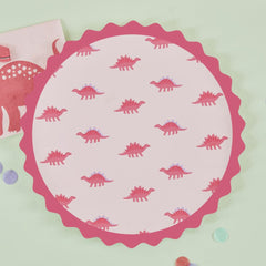 pink-dinosaur-print-paper-party-plates-x-8|DINO-124|Luck and Luck| 1