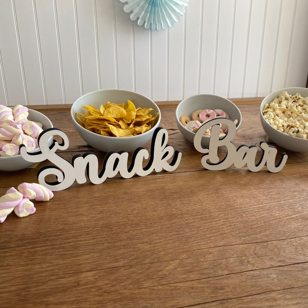 wooden-party-sign-snack-bar-birthday-wedding|LLWWSNMF1|Luck and Luck| 1