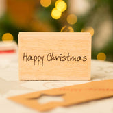 scribbled-happy-christmas-wood-mounted-rubber-ink-stamp|1012B|Luck and Luck| 1