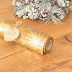 brown-velvet-table-runner-with-gold-leaves-28cmx3m|90897|Luck and Luck| 3