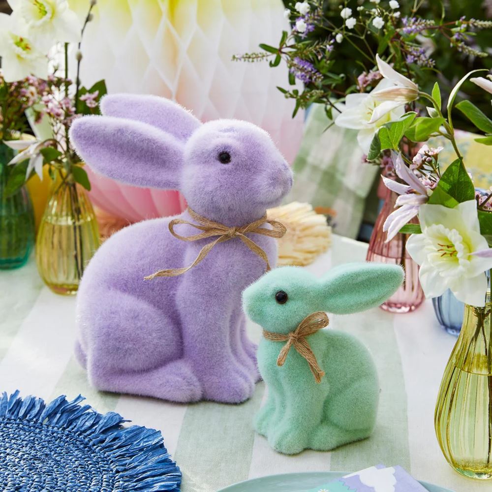 artificial-grass-bunny-rabbit-centrepiece-easter-table-decor-lilac|BUNNY-GRASSBUNNY-LIL|Luck and Luck| 1