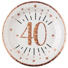 sparkle-rose-gold-age-40-party-pack-plates-napkins-and-cups|LLSPARKLEAGE40PP|Luck and Luck| 4