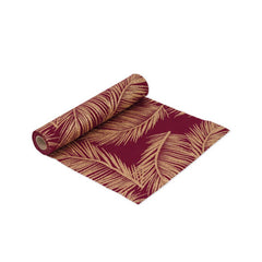 red-and-gold-feather-party-table-runner-5m|78600|Luck and Luck|2