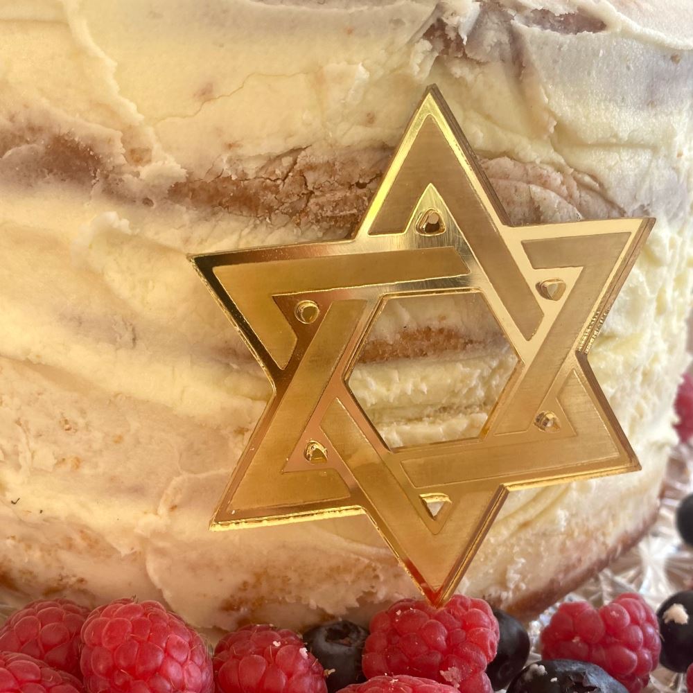 star-of-david-cake-charm-acrylic-for-jewish-faith-and-celebrations|LLWWSTOFDACC|Luck and Luck|2