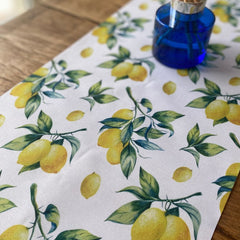 lemon-fabric-table-runner-yellow-and-green-28-cm-x-5-m|91863|Luck and Luck| 3