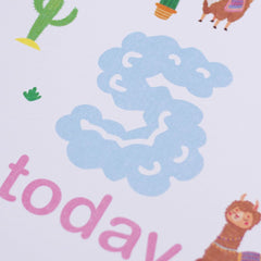 llama-age-5-birthday-sign-and-easel|LLSTWLLAMA5A4|Luck and Luck|2