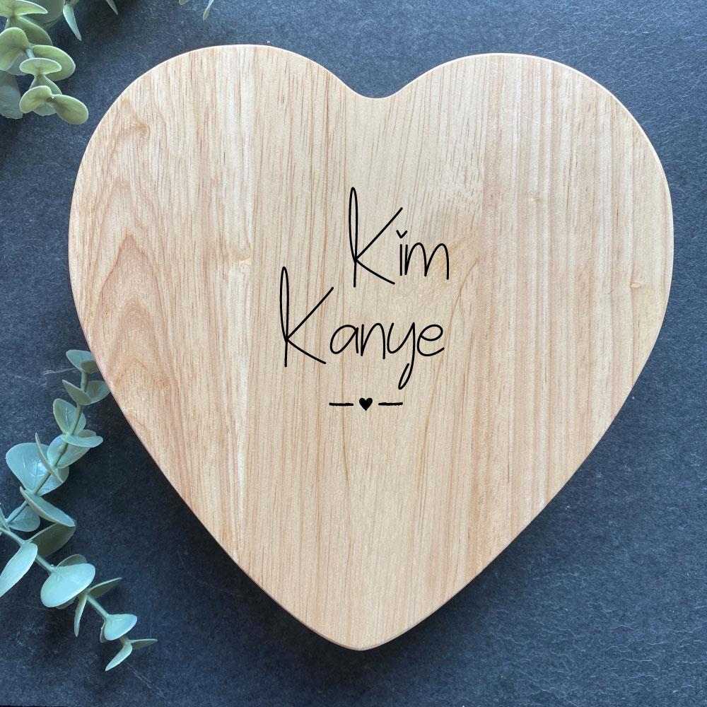 personalised-heart-wooden-cheese-board-personalised-name-gift|LLWW7836D4|Luck and Luck| 1