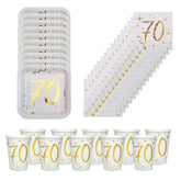 gold-70th-party-pack-with-plates-napkins-and-cups|LLGOLD70PP|Luck and Luck| 1