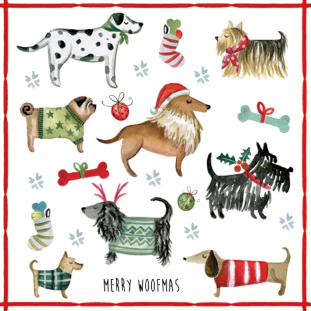 20-christmas-dogs-lunch-paper-napkins-3-ply|PJ310728|Luck and Luck| 1