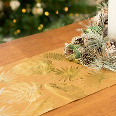 brown-velvet-table-runner-with-gold-leaves-28cmx3m|90897|Luck and Luck| 1