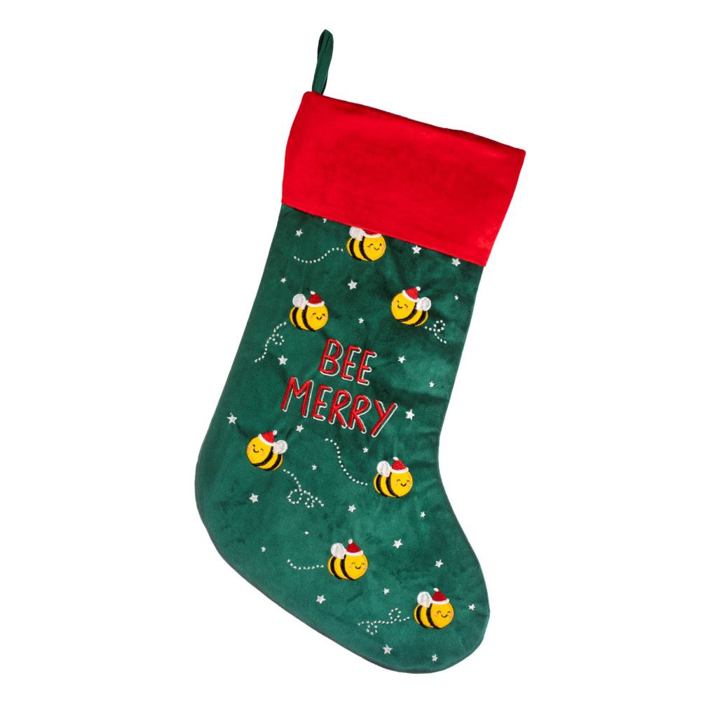 green-bee-merry-christmas-stocking|HOLXM008|Luck and Luck| 5