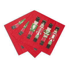 christmas-party-paper-nutcracker-soldier-napkins-red-green-gold-x-16|BC-NUT-NAPKIN|Luck and Luck| 4