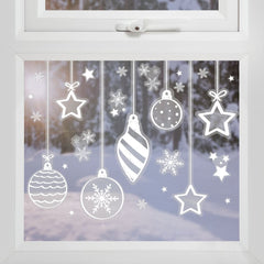 bauble-christmas-window-decal-stickers-3-sheets|RED-525|Luck and Luck| 1