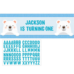 birthday-teddy-bear-giant-banner-with-stickers-to-customise|PC336639|Luck and Luck| 1