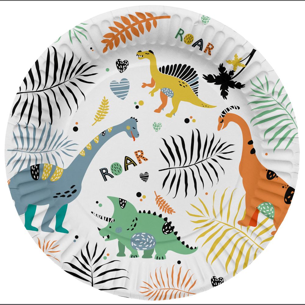 dinosaur-party-roars-paper-party-plates-x-8|61930|Luck and Luck| 1