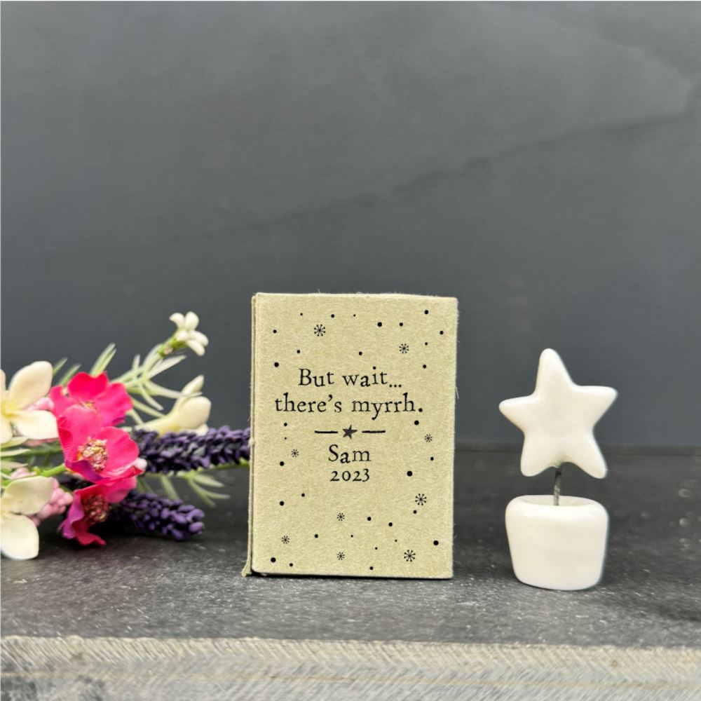 porcelain-christmas-star-with-personalised-matchbox-novelty-gift|LLUV5657V2|Luck and Luck| 1