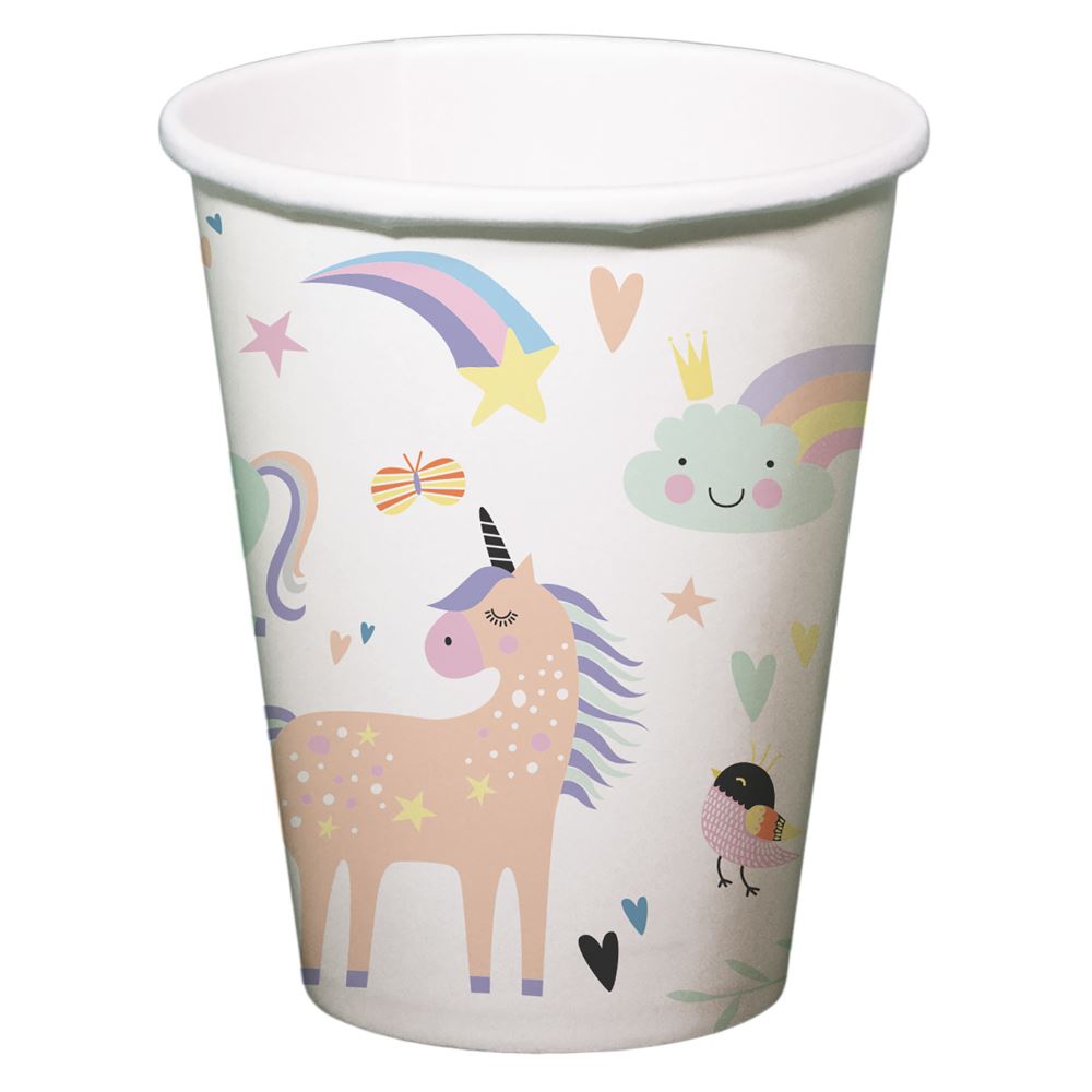 unicorn-and-rainbows-paper-party-cups-x-6|68343|Luck and Luck| 1