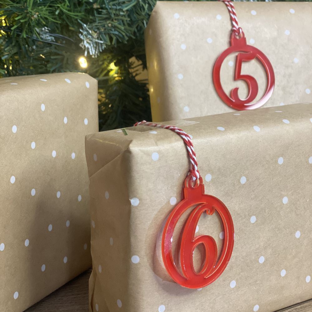 acrylic-christmas-advent-gift-tags-numbers-1-25|LLWWADVENTTAGA|Luck and Luck| 3