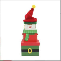 small-elf-stackable-christmas-boxes-3-pack|X-29496-BXC|Luck and Luck| 3