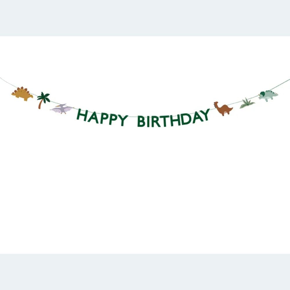 dinosaur-happy-birthday-banner-bunting-3m|GRL106|Luck and Luck|2