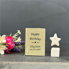 porcelain-star-with-personalised-matchbox-happy-birthday-gift|LLUV5660|Luck and Luck| 1