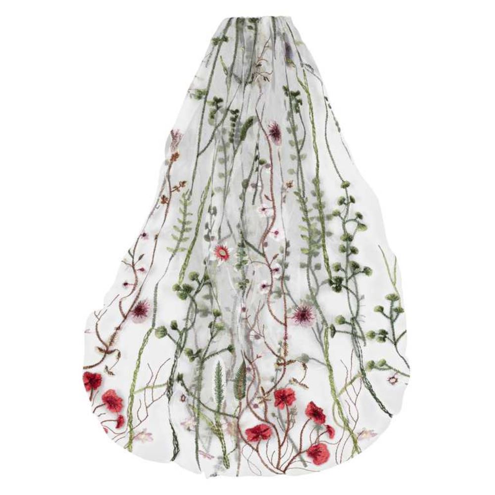 embroidered-floral-hen-party-veil-bride-to-be-veil|FLO-105|Luck and Luck|2
