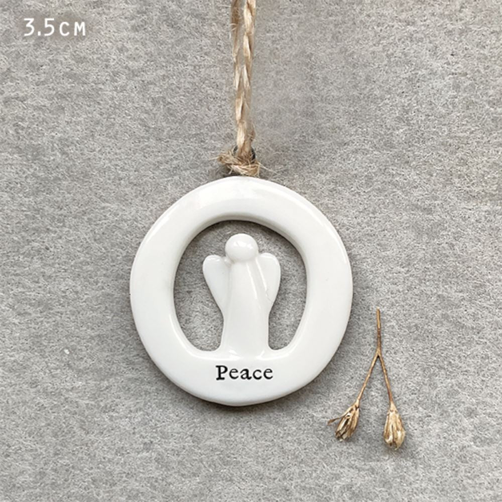 east-of-india-mini-porcelain-cut-out-hanger-peace|6625b|Luck and Luck| 1