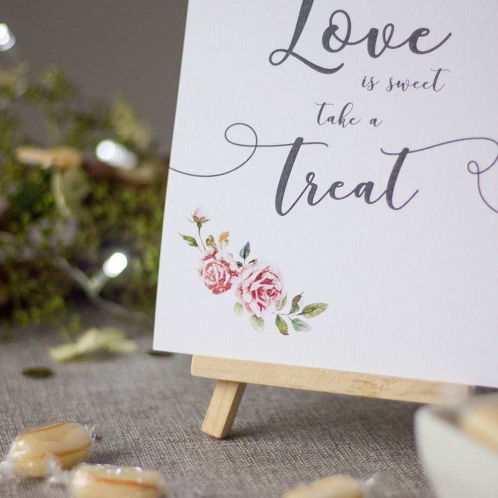 white-boho-love-is-sweet-card-and-easel-wedding-sweet-candy-bar-sign|LLSTWBOHOLIS|Luck and Luck|2