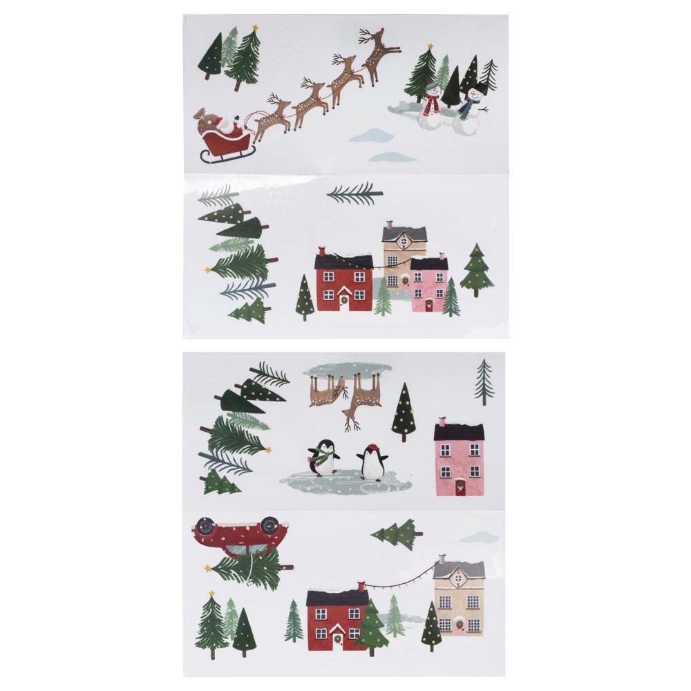 christmas-scene-window-stickers|MLC-116 |Luck and Luck|2