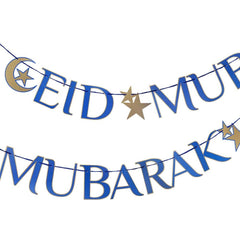 blue-and-gold-eid-paper-garland-3m|PPG-GARLAND-EID|Luck and Luck| 1