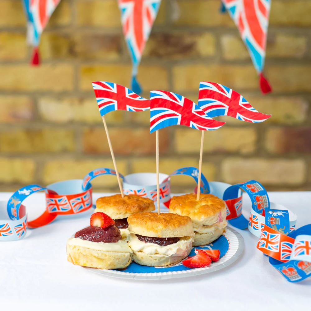 royal-coronation-king-charles-union-jack-flag-food-flag-12-pack|ROYAL-FOODFLAG|Luck and Luck| 1