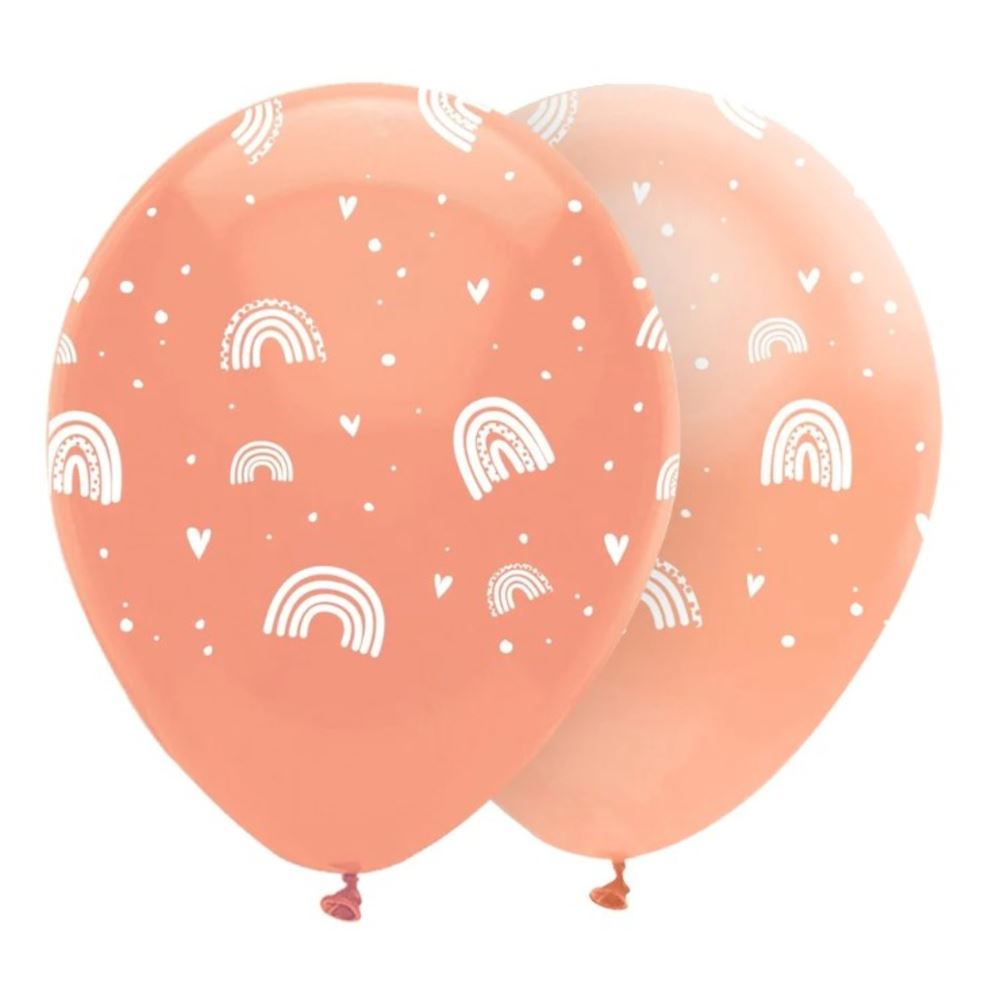 boho-rainbow-latex-balloons-3-pink-and-3-rose-gold|RB356|Luck and Luck|2